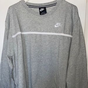 Nike gray long sleeve crop top
